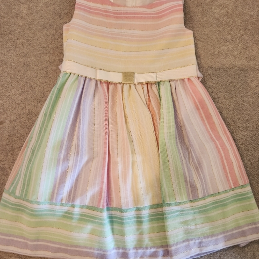 Pastel Striped Kids Dress